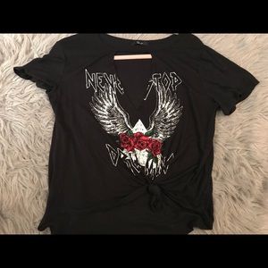 Trendy, Deep V Cut-Out Shirt